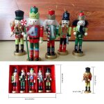 Poupe de soldat casse - noisette en bois de 12cm, 5 pices / ensemble, ornements de marionnettes artisanales ...