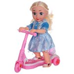 Poupe de trottinette princesse rose pour fille jouet avec musique et lumires volant electrique universel ...