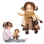 Poup�e waldorfs faite a la main pour filles, poup�e bjd mignonne avec v�tements interchangeables, chiffon ...