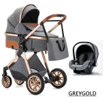 Poussette 3 en 1 bb combine sige - auto nacelle trio rversible rglable haute qualit roues increvables ...