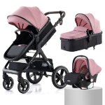 Poussette 3 en 1 bb combine sige - auto nacelle trio rversible rglable haute qualit roues increvables ...