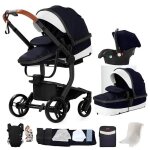 Poussette 3 en 1 magic zc poussette poussette combines poussette de luxe cuir pu sac a main porte - ...