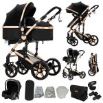 Poussette 3 en 1 magic zc poussette pousette trio 3 en 1 pousette cadre en alliage d'aluminium paysage ...