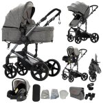 Poussette 3 en 1 magic zc poussette pousette trio 3 en 1 pousette cadre en alliage d'aluminium sac a ...