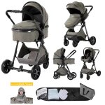 Poussette 3 en 1 magic zc poussette pousette trio 3 en 1 pousette avec grand panier avec habillage pluie ...