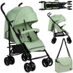 Poussette canne momi akira - lgre 6. 7 kg - de 6 mois a 15 kg - kit d'accessoires inclus - vert