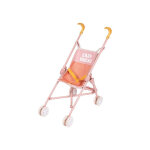 Poussette canne smoby baby nurse pour poupon jusqu'� 42 cm pliable rose / jaune
