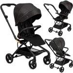 Poussette citadine ultra compacte momi adelle - noir / rouge - sige pivotant 360 - lgre 7. 5 kg - ...