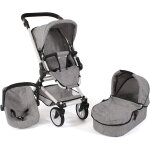 Poussette combin�e fides 3 en 1 melange gris