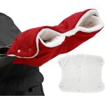 Poussette gants, hiver gants protge mains chauds gants pour poussettes - rouge