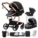 Poussette magic zc poussette 3 en 1 poussette bebe poussette pliable 0 - 3 ans cuir pu sac a main porte ...