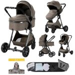 Poussette magic zc poussette 3 en 1 pousette pousette trio 3 en 1 harnais de cinq points cadre en alliage ...