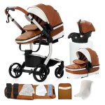 Poussette magic zc poussette 3 en 1 pousette trio 3 en 1 poussette pliable cuir pu sac a main pare - ...