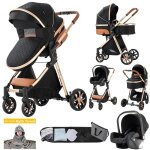 Poussette magic zc poussette 3 en 1 pousette pousette trio 3 en 1 pliage en un clic sac a main serviette ...