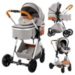 Poussette magic zc pousette trio 3 en 1 poussette bebe avec sac a main jusqu' 30kg 0 - 3ans harnais ...