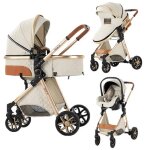 Poussette magic zc pousette trio 3 en 1 poussette pliable compacte jusqu' 30kg 0 - 3ans avec sac a main ...