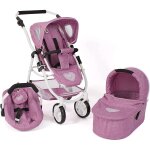 Poussette pour poupes 3 en 1 emotion jean rose