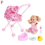 Poussette de poupe de bb applicable aux poupes reborn de 9 a 12 pouces ou 25 a 30cm, meubles pour ...