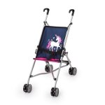 Poussette pour poupee licorne bleu pliable Poussette pour poupee licorne bleu pliable