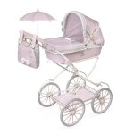 Poussette de poup�es pliable - de cuevas toys - sophie - rose - 81x80x42 cm - guidon r�glable - structure ...