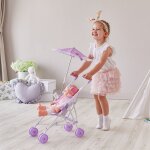 Poussette pour poupe poupon baigneur de 40 cm jeux dimitation jouet olivia's little world ol - 00005 ...