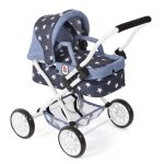Poussette pour poupée smarty bleu marine avec etoiles Poussette pour poupée smarty bleu marine avec etoiles