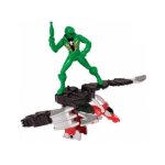 Power rangers dragon rouge tranformable avec figurine power ranger vert - robot - vehicule - voiture