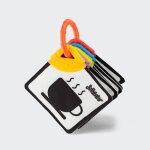 Mon premier livre montessori noir et blanc, livre educatif, stimulation visuelle, jouets en tissu non ...