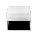 Prsentoir en acrylique avec base noire pour objets de collection, bote transparente en acrylique pour ...