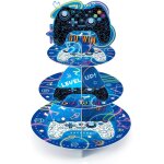 Prsentoir a cupcakes de jeux vido - dcorations fte jeu vido support a cupcakes en carton 3 niveaux ...