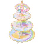 Prsentoir a cupcake licorne - dcorations fte d'anniversaire licorne pour filles enfants prsentoir ...