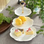 Prsentoir a gteaux en mtal a 2 / 3 niveaux, plateau de fte, support a desserts pour la cuisine de ...