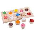 Presse tactile en bois pour bbs, jouets educatifs pour tout - petits, dveloppement des comptences ...