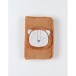 Protge carnet de sant babou en veloudoux caramel - noukie's