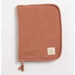 Protge carnet de sant bb uni terracotta