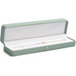 Pu cuir matcha vert bote longue chane pour le stockage bote cadeau d'anniversaire pour la saint valentin ...