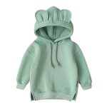 Pull a capuche pour bb, couleur unie, pour garon et fille