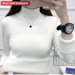 Pull doubl de velours en peluche pour femme, pull en tricot doux, optique dcontracte, chaud, automne, ...