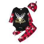 Pull imprim de nol pour bb fille et garon, joli ensemble 2 - 9t