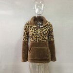 Pull a manches longues motif lopard, mode, haut confortable pour un usage quotidien, sweat a capuche ...
