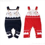 Pull de no�l pour b�b�, barboteuse de printemps et d'automne, tricot, tenue de renne de dessin anim�, ...