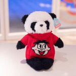 Pull de style coren portant une poupe en peluche panda mignon ours robe de marie paire d'ours en cadeau ...