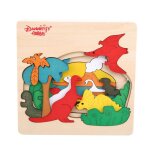 Puzzle 3d en bois pour enfants, jouets ducatifs multicouches, classique, dessin anim, animal, cadeau ...
