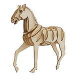 Puzzle 3d cheval en bois Puzzle 3d cheval en bois