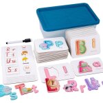 Puzzle alphabet en bois pour tout - petits, puzzle epais abc et nombres, planche d'apprentissage des ...
