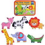 Puzzle animaux en bois pour tout - petits, jouet educatif montessori, 6 pices, dveloppement de la motricit ...