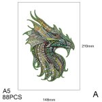 Puzzle animal en bois unique et myst�rieux dragon, jeux educatifs pour enfants, cadeau interactif fabuleux ...