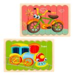 Puzzles d'apprentissage en bois, casse - tête 3d pour enfant, pour début, jouets educatifs, Puzzles d'apprentissage en bois, casse - tête 3d pour enfant, pour début, jouets educatifs,