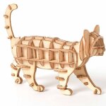 Puzzle en bois 3d a dcoupe laser en forme de chats, assemblage de jouets, modle animaux, kits d'artisanat, ...
