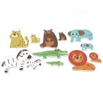 Puzzle en bois pour enfants de 3 ans, jouet cratif, animal, mignon, dessin anim, matriel sensoriel ...